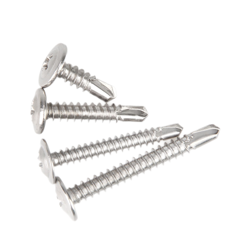SS304 410 Stainless Steel Modified Phillips Truss Wafer Head Tek Roofing Self Drilling Screws