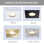 IP65 Black White Bathroom Ceiling Spotlights AC 220 - 240V Cri90 RoHS Approved