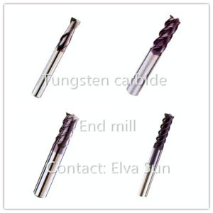 Wholesale Tungsten ccarbide end mill, CNC milling cutter 4 flutes 2 flutes 3 flutes,45,50 HRC degree from china suppliers