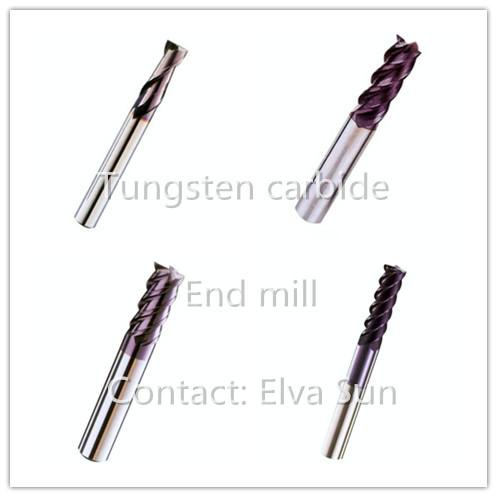 Tungsten ccarbide end mill, CNC milling cutter 4 flutes 2 flutes 3 flutes,45,50