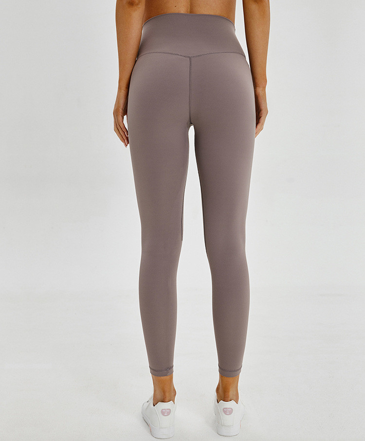 Women'S High Waist Sports Pocket Yoga Pants Solid Color Tight