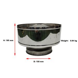 Wholesale 6&quot; Double Wall Twist Lock Boiler Flue Rain Cap Anti Down Weather Resistance from china suppliers