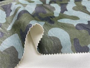 Wholesale Camouflage Printed Pu Synthetic Leather Embossed Leather Fabric For Men'S Jacket from china suppliers