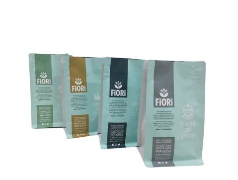 Top quality customized Eight side sealing flat bottom bag/gravure printing coffee square bottom biscuit bag /food