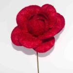 Rose Cloth Flower Brooches And Pins Handmade For Wedding Boutonniere Stick