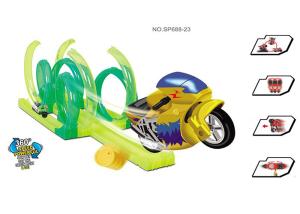 Wholesale 42 &quot; Inertia Motorcycle Kids Race Track Set High Level 360° Rotation 36 Pcs from china suppliers