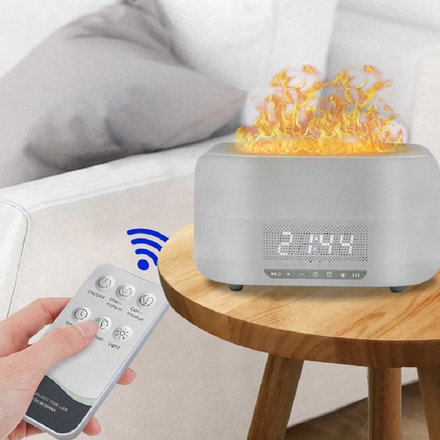 HOMEFISH 400ml Ultrasonic Flame Air Humidifier With Bluetooth
