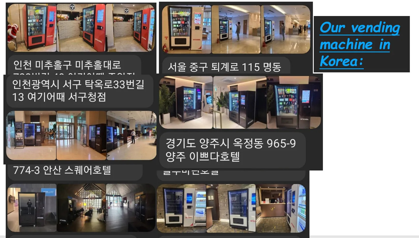 Micron elevator vending machine in Korea