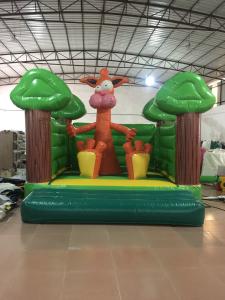 Wholesale Simple Themed Pink Leopard Kids Inflatable Bounce House Without Roof PVC Material from china suppliers