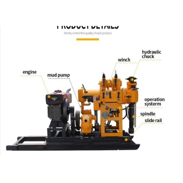 GY 200 Exploration Engineering Hydraulic Borewell Machine Customized 300 Meters Depth