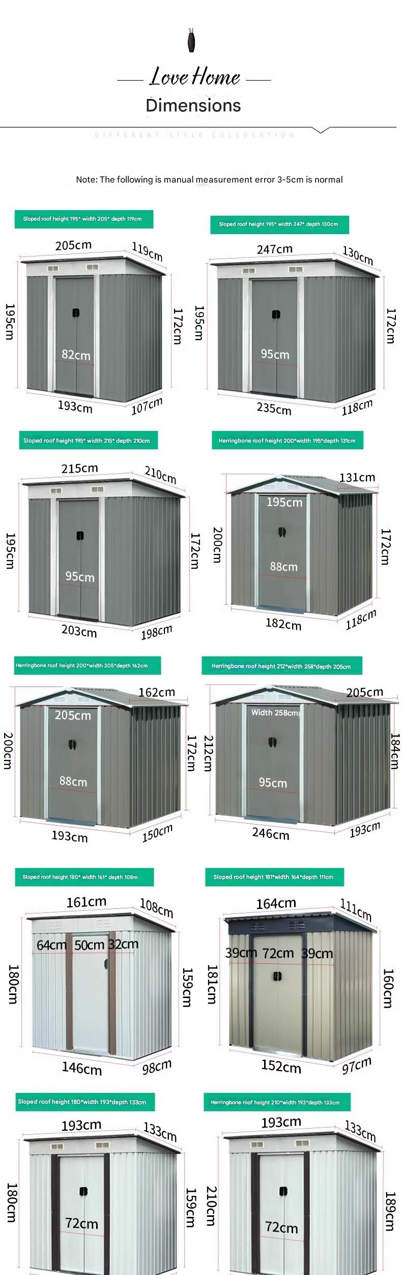Roof Composite House for Steel Structure Outdoor Storage Room within Postmodern Design Style