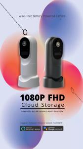 China Outdoor 1080P Wide Angle Security Camera , IP Network Camera Wire Free Battery on sale
