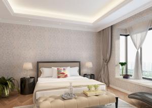 Wholesale Bedroom PVC Country Style Wallpaper with Symmetrical Floral Pattern from china suppliers
