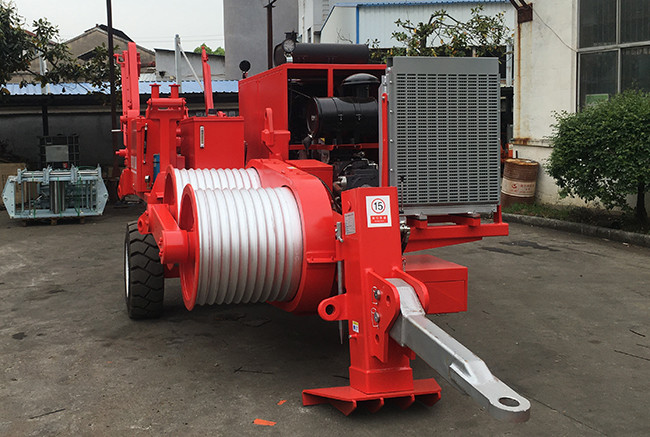 Transmission Line Stringing Equipment Hydraulic Puller Max Intermittent Pulling Force 180kN