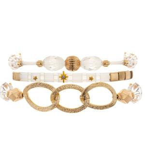 Wholesale Unique Friendship Attract Wealth Lucky Handcraft Beads Tila Bracelets Set For Lady from china suppliers