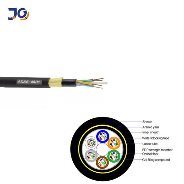 ADSS Fiber Optical Cable Overhead 144 Core Fiber Optic ADSS Outdoor Fiber Optic