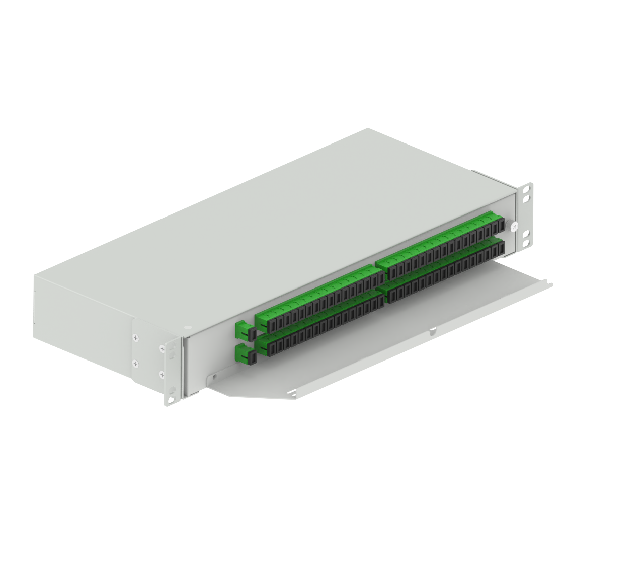 19-Inch Fiber Optic Splitter Patchpanel Sub-ODF Swing Type APC SC Optic Fiber for ODN FTTX-