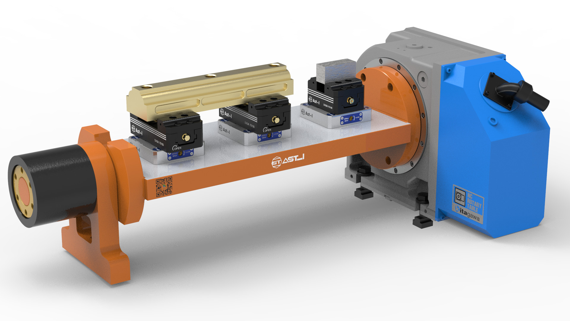 Dovetail Cnc Machining Axis Fixtures 0.02mm Repeating Accuracy 75mm Jaw Width