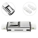 MU to MU simplex metal material connection fiber optic adapter