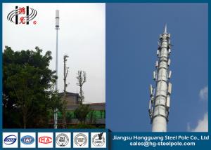 Wholesale Powder coated Steel Tubular Pole , Wi-fi Monopole Tower with Inner Climbing Ladder from china suppliers