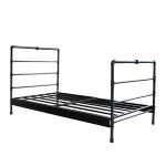 Fashion Metal Single Bed Customizable Size Simple Shape Stable Load Bearing