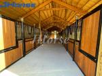 Bamboo Filling Wood European Horse Stalls Customized Color Horse Stable Box