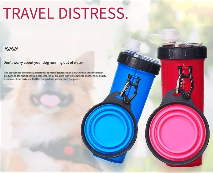 Pet Portable Water Food Cup Outdoor Dog Water Cup With Food Bowls
