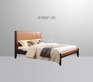 Wholesale Designer Furniture Simple Design Leather Headboard Wooden King Size Bed from china suppliers