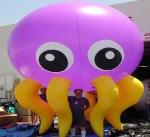Wholesale The purple octopus inflatable helium balloon with lighting from china suppliers
