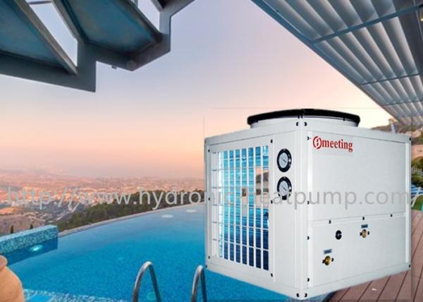 ROHS Swimming Pool Heat Pump Air To Water MD50D 18.4KW Water Heaters Outlet