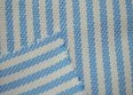 Yarn Dyed Cotton Fabric / Blue And White Striped Fabric Custom Made Color