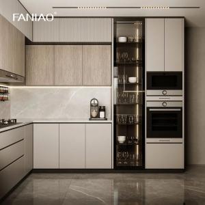 Wholesale Wholesale White Modern U Shaped Kitchen Design Melamine Kitchen Cabinets Wooden Villa Kitchen Cabinet Set from china suppliers