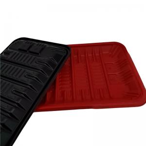 Wholesale Red Black Plastic Blister Pack PP Disposable Food Packaging Tray from china suppliers