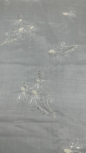 Leafy Tulle Mesh Fabric Lightweight Breathe and Elegt Sequin Embroidered Lace