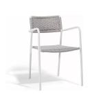 OEM Teak Wood Garden Dining Table And Alumiunm / Rattan Chair Sets For 6