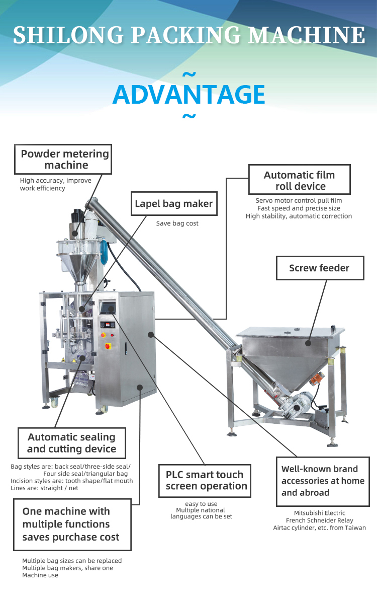 Wheat Flour 3KW 1 Kg Powder Packing Machine Fully Automatic CE Dustproof