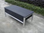 All Weather White Outdoor Rattan Sofa For Garden / Patio / Bar