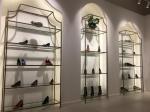 Commercial Shoe Display Rack Metal / Hanging Department Store Shoe Racks