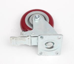 Wholesale Red Color Industrial Caster Wheels 4 Inch Ball Bearing Large Loading Capacity from china suppliers