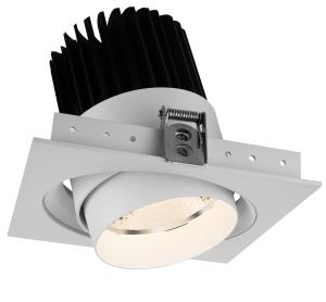 Wholesale 30W 30deg Tiltable Square CCT 2700-3000K Led Dimmable Downlights 700mA Cut out 154*150MM from china suppliers