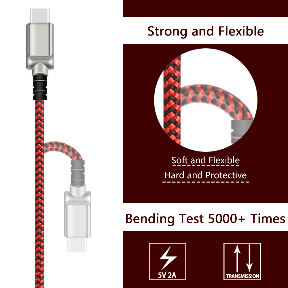 Type C Led Usb Sync Cable 1M 2M 3M High Speed Data Transfer Fashionable