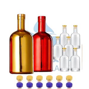 Wholesale Customized Clear 500ml/750ml Transparency Frosted Glass Bottle for Whiskey Vodka Wine from china suppliers