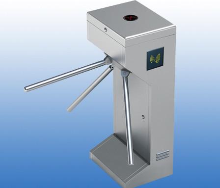 Security Channel Stainless Steel Vertical Semi-automatic Type Tripod Turnstile