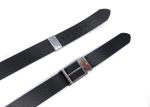 Black Brown Pin Buckle 3.5cm Men Leather Dress Belt
