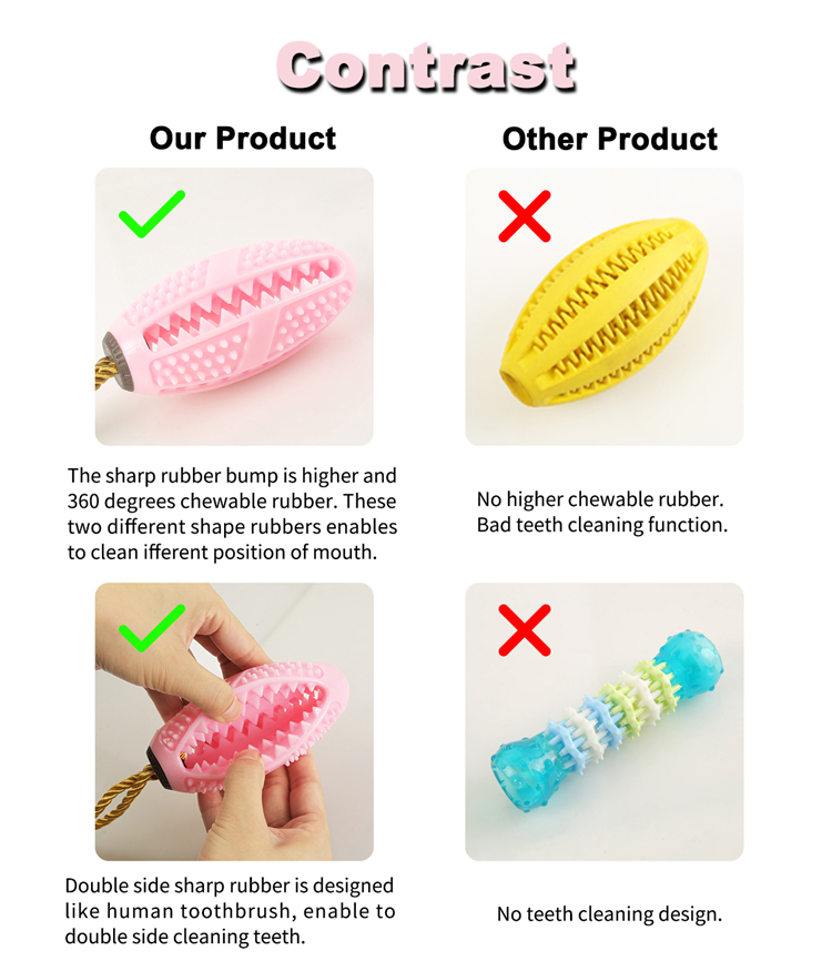 Hot Sale Dental Chew Knotting Bone Cleaning Brushing Toothbrush Teeth Leaking Stick For Dogs