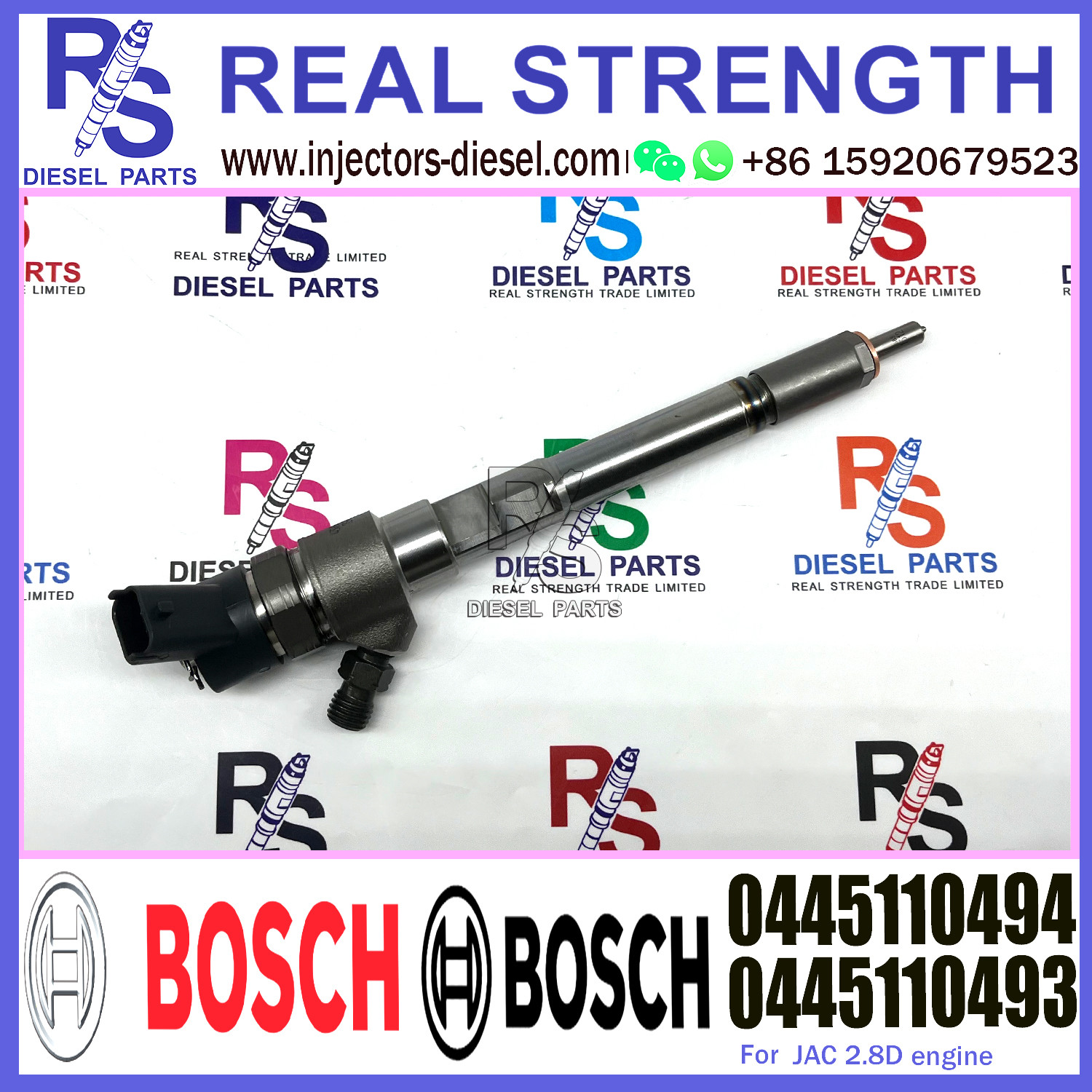 0445110493 Auto Fuel Injector 0445 110 493 Common Rail Injection Assy 0445 110 493 for MWM JAC