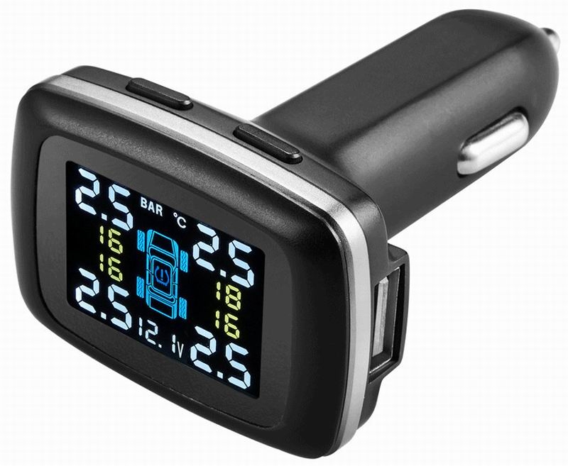 Ouchuangbo car TPMS tire Pressure Monitoring System Cigarette Lighter Power Alarm Systems in stock