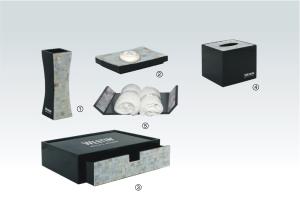 Wholesale Pearl Shell Guest Room Supplies Resin Collection Amenity Tray Soap Dish Tower Tray from china suppliers