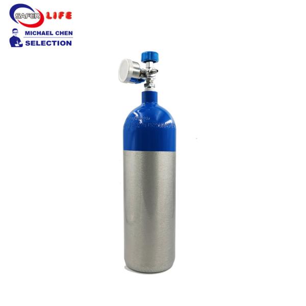 2L First Aid Equipment Supplies Medical Aluminum Cylinder Oxygen Tank Bottle