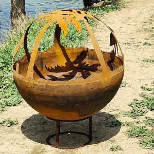 Wholesale Outdoor Steel Fire Pit 1000mm Diameter 60cm/80cm/100cm Depth Wooden Box Packing from china suppliers